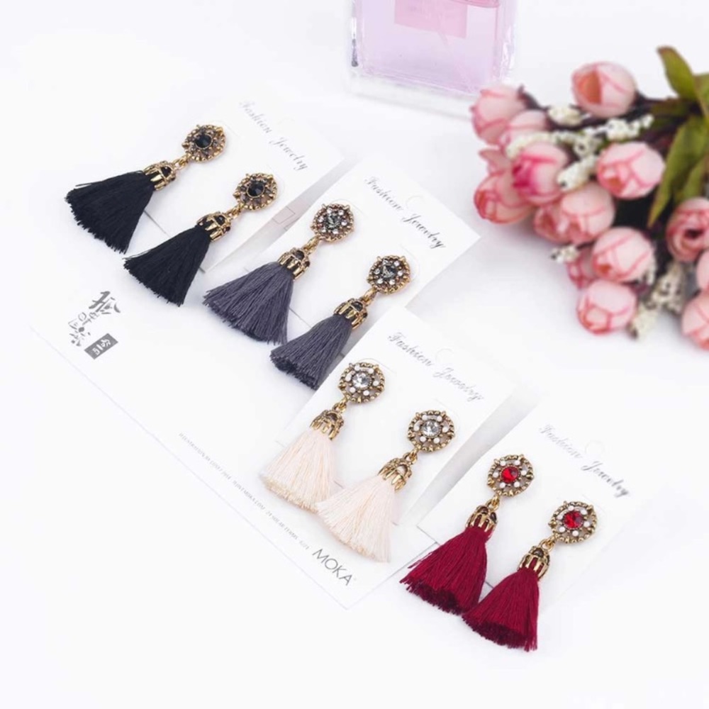 5⭐️! Crystal Tassel Earrings